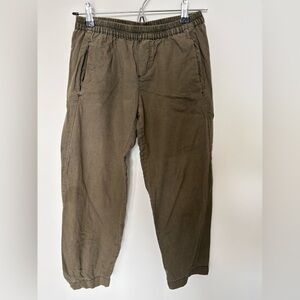 Roots Cotton/Hemp Green Capri Pants XS